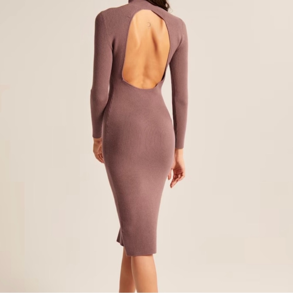 Abercrombie Open-Back Midi Sweater Dress XS Petite